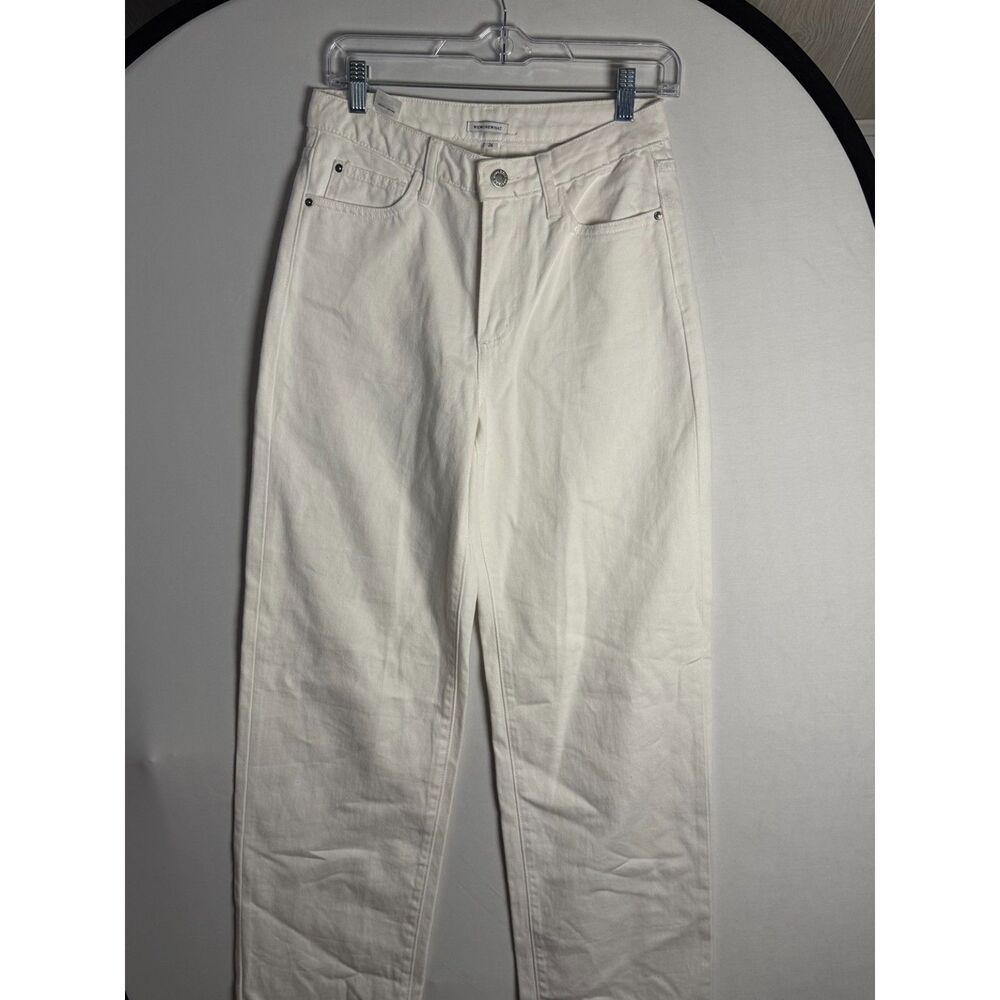WeWoreWhat White High Rise Straight Leg Jeans Size 26 Ivory 100% Cotton